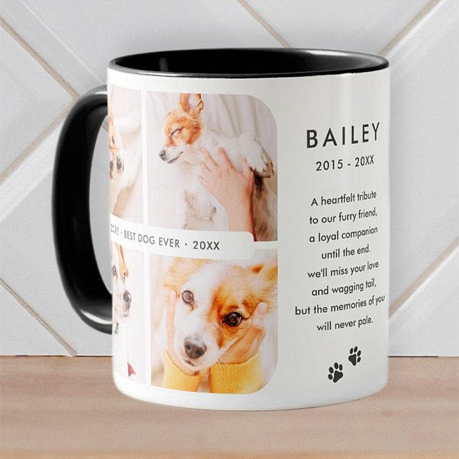 Mug Pet Memorial Meilleur Chien Jamais Photo Collage m (Créateur téléchargé)