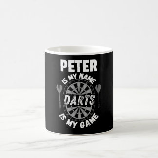 Mug Peter darts fan personalized name shirt