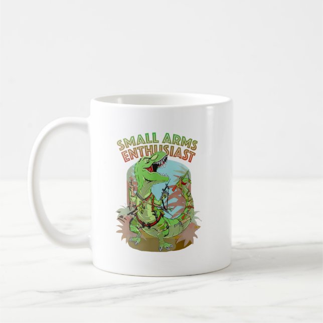 Mug Petit Amoureux Des Armes Amusantes T-Rex Dinosaur  (Gauche)