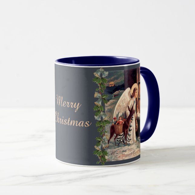 Mug Petit Ange avec Cerf (Devant droit)