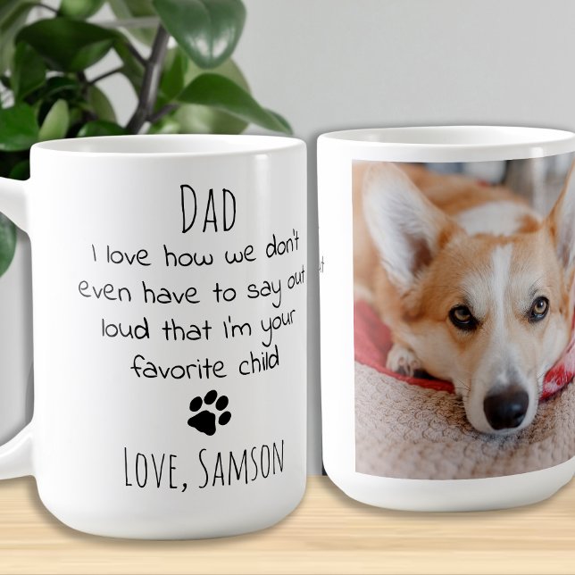 Mug Petit animal de compagnie photo Chien Papa Café Mu (Créateur téléchargé)