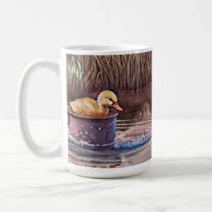 Mug Petit Canard Jaune Jouant Dans Le Seau