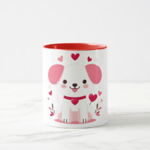 Mug Petit chiot de la Saint-Valentin