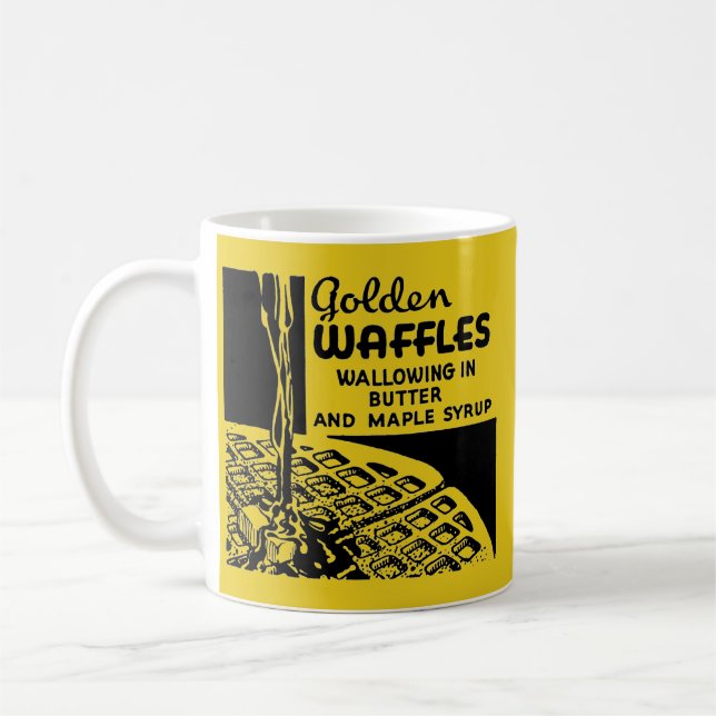 Mug Petit déjeuner d'or de gaufres (Gauche)
