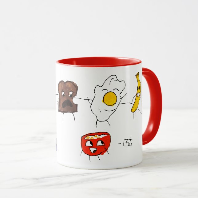 Mug Petit déjeuner, lard et tous impressionnants (Devant droit)