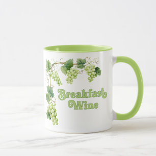 Mug Petit-déjeuner Vin drôle tendance