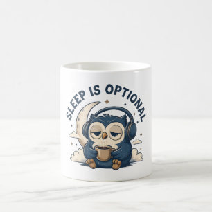 Mug Petit hibou amateur de café pour qui le sommeil es