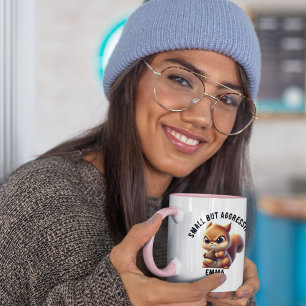 Mug Petit mais écureuil mignon et en colère, drôle