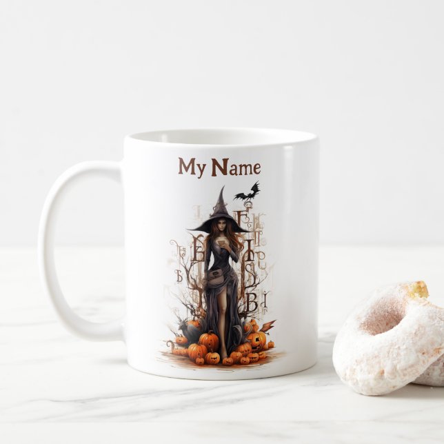 Mug Petit Manuscrit d'Imaginaire : Halloween Witch Cup (Avec donut)