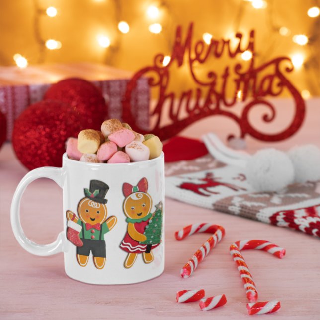 Mug Petit pain d'épices et pain d'épices Fille Noël (Créateur téléchargé)