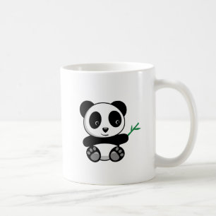 Mug Petit Panda mignonne avec bâton en bambou