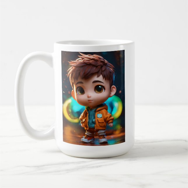 Mug "Petit plaisir : Adorable enfant trouve la joie da (Gauche)