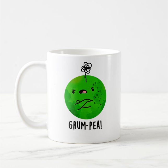 Mug Petit pois de gomme amusant Veggie Pun (Gauche)