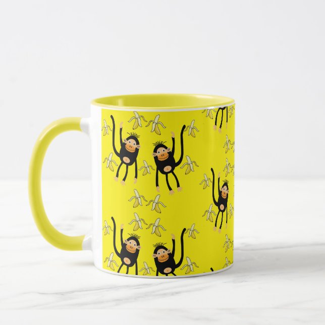 Mug Petit Singe Et Bananes (Gauche)