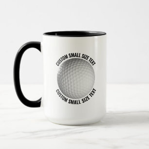 Mug Petit texte BLACK Combo 15oz Golf personnalisé