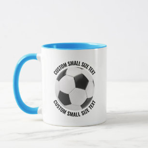 Mug Petit texte BLEU CLAIR Combo 325ml Soccer personna