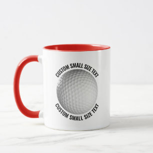 Mug Petit texte Combo RED 325ml Golf personnalisé