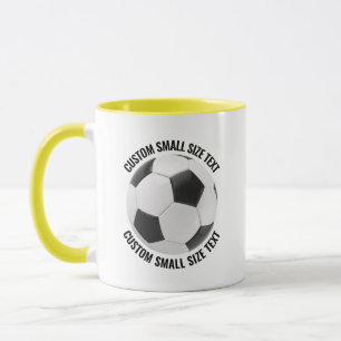 Mug Petit texte YELLOW Combo 11oz Soccer personnalisé