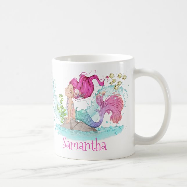 Mug Petite aquarelle de sirène (Droite)
