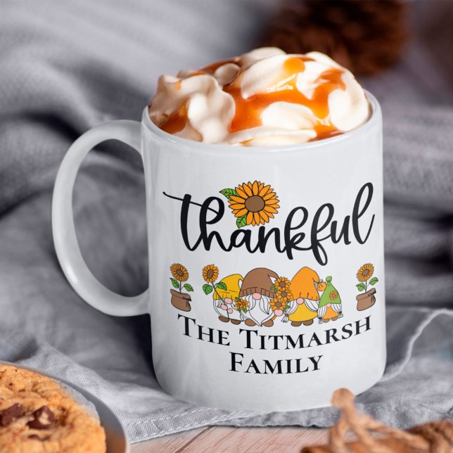 Mug Petite famille de tournesol (thankful family mug)