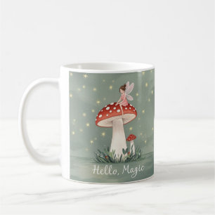 Mug Petite fée perchée sur le champignon et brillante