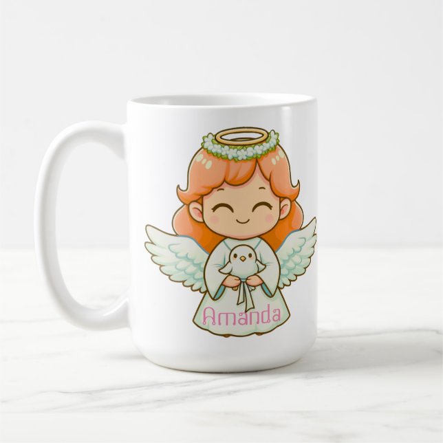 Mug Petite fille ange et oiseau (Gauche)