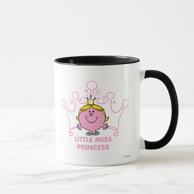 Mug Petite Mlle Princesse | Couronne rose à cinq point (Droite)