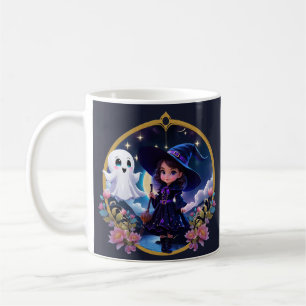 Mug Petite sorcière aux grands yeux étincelants.