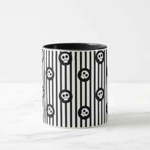 Mug Petits crânes Whimsical Crâne noir et blanc