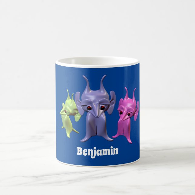 Mug Petits Martiens, personnalisés pour les enfants. (Centre)