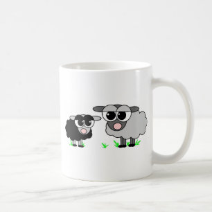 Mug Petits moutons noirs mignons et moutons de BigGray