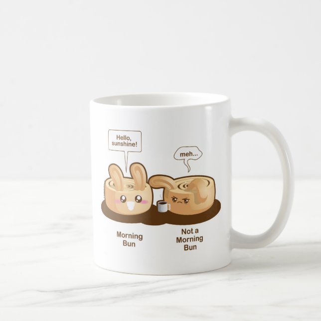 Mug Petits pains de Punny : Lapin mignon de matin (Droite)