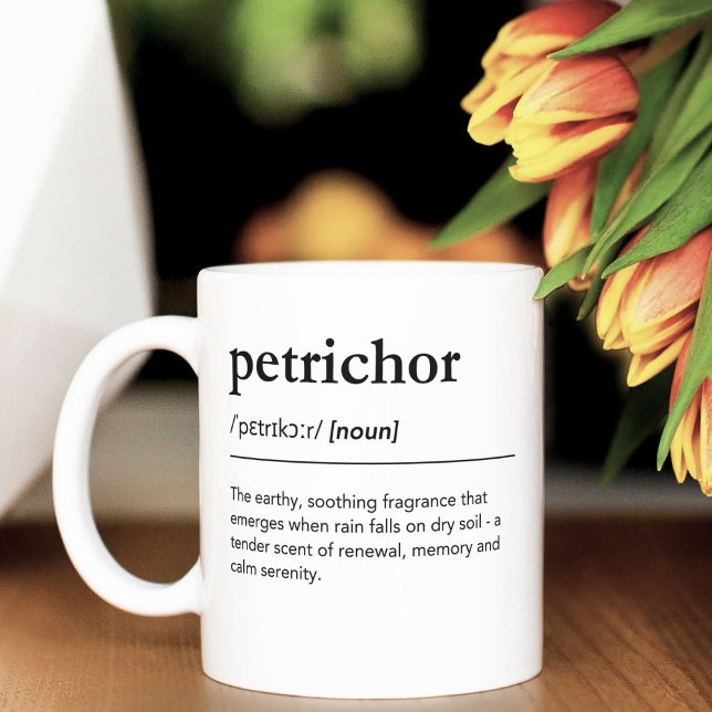 Mug Petrichor Définition Pluie Lover Accueil Décor Cad (Créateur téléchargé)