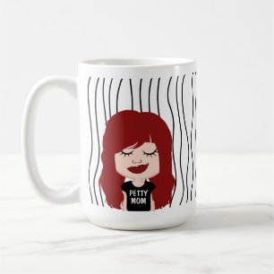 Mug PETTY MOM   Visage(s) amusant(s) rayé(s) Fête des 