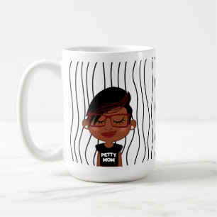 Mug PETTY MOM   Visage(s) amusant(s) rayé(s) Fête des 