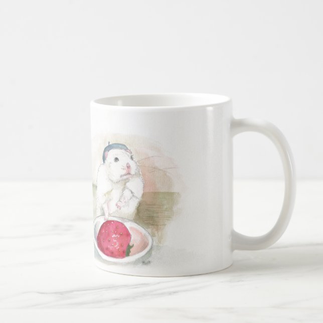 Mug Peu de Pierro le hamster avec la fraise (Droite)