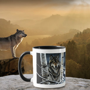 Mug Peupliers de peupliers de loup de bois Alpha