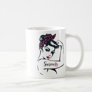 Mug Peut le guérir Rosie Riveter Cancer du sein Surviv