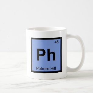 Mug PH - Symbole de chimie de San Francisco de colline