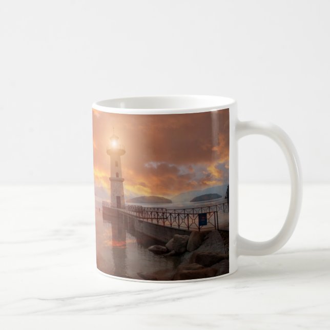 Mug Phare au coucher du soleil (Droite)