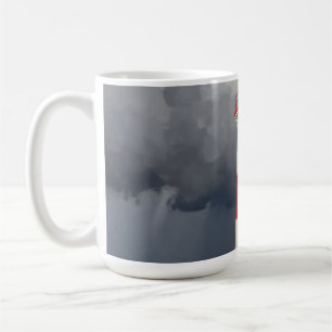 Mug Phare côtier rouge tempétueux