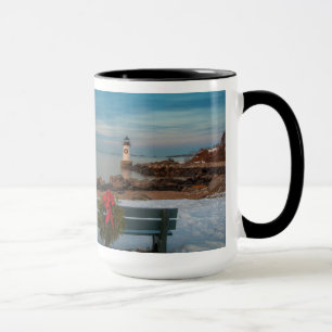 Mug Phare de l'île d'hiver de Salem à Noël