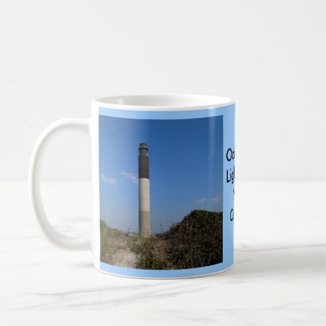 Mug Phare d'île de chêne, la Caroline du Nord (Gauche)