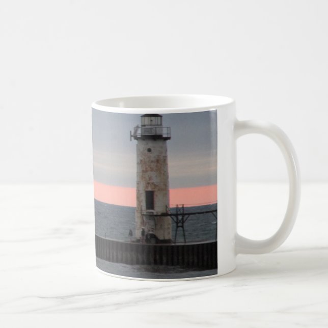 Mug Phare et vue de coucher du soleil (Droite)