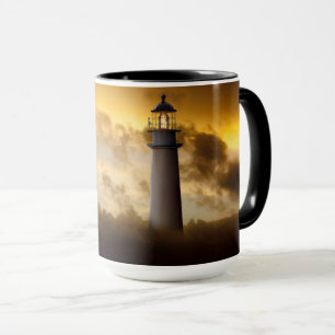 Mug Phare lumineux sous ciel dramatique