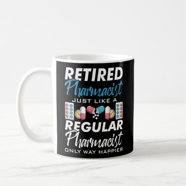 Mug Pharmacien À La Retraite Comme Une Pharmacie Régul (Gauche)