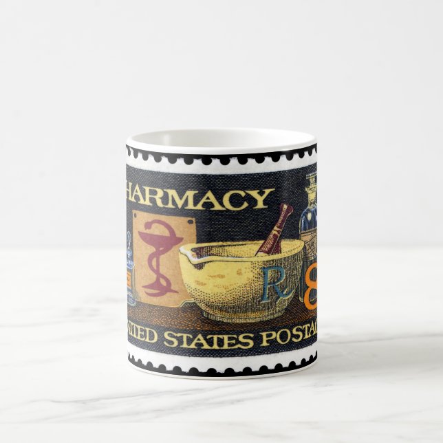 Mug Pharmaciens Timbre Rx~Pharmacien ~Druggist~Apothec (Centre)