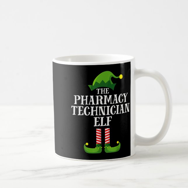 Mug Pharmacy Tech Elf Matching Family Group Christmas  (Droite)