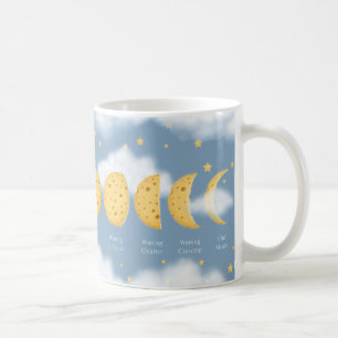 Mug Phases de la Lune de fromage Gris Ciel lunaire Gra