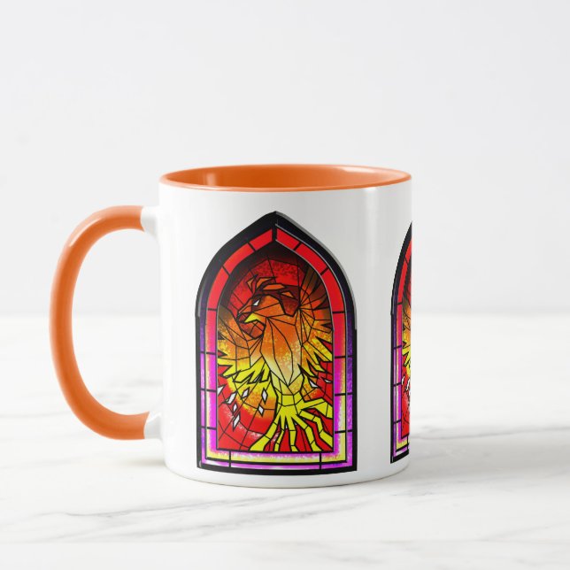 Mug Phénix de verre tendu (Gauche)